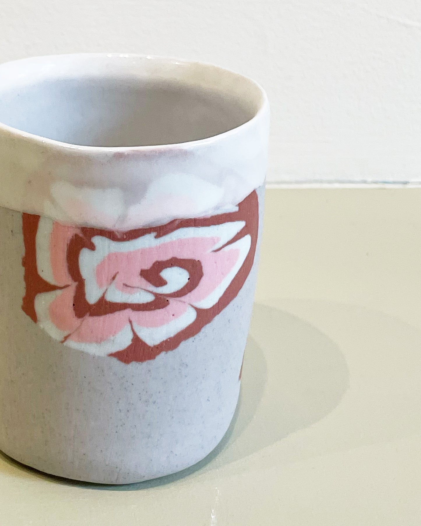 CERAMICISM Graphic Carnation Tumbler in Pink available at Lahn.shop