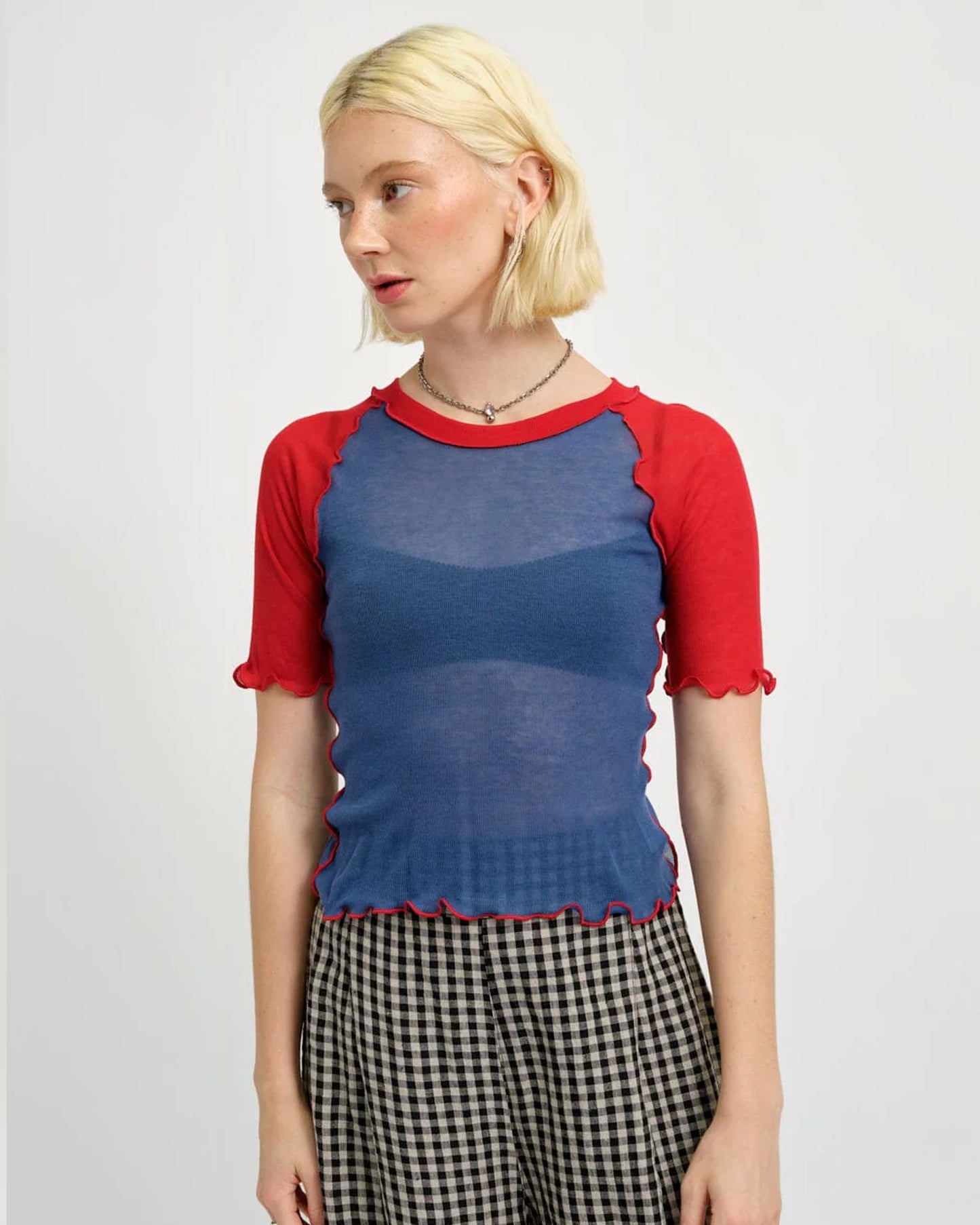 ELIZA FAULKNER Ruth Tee in Blue Red