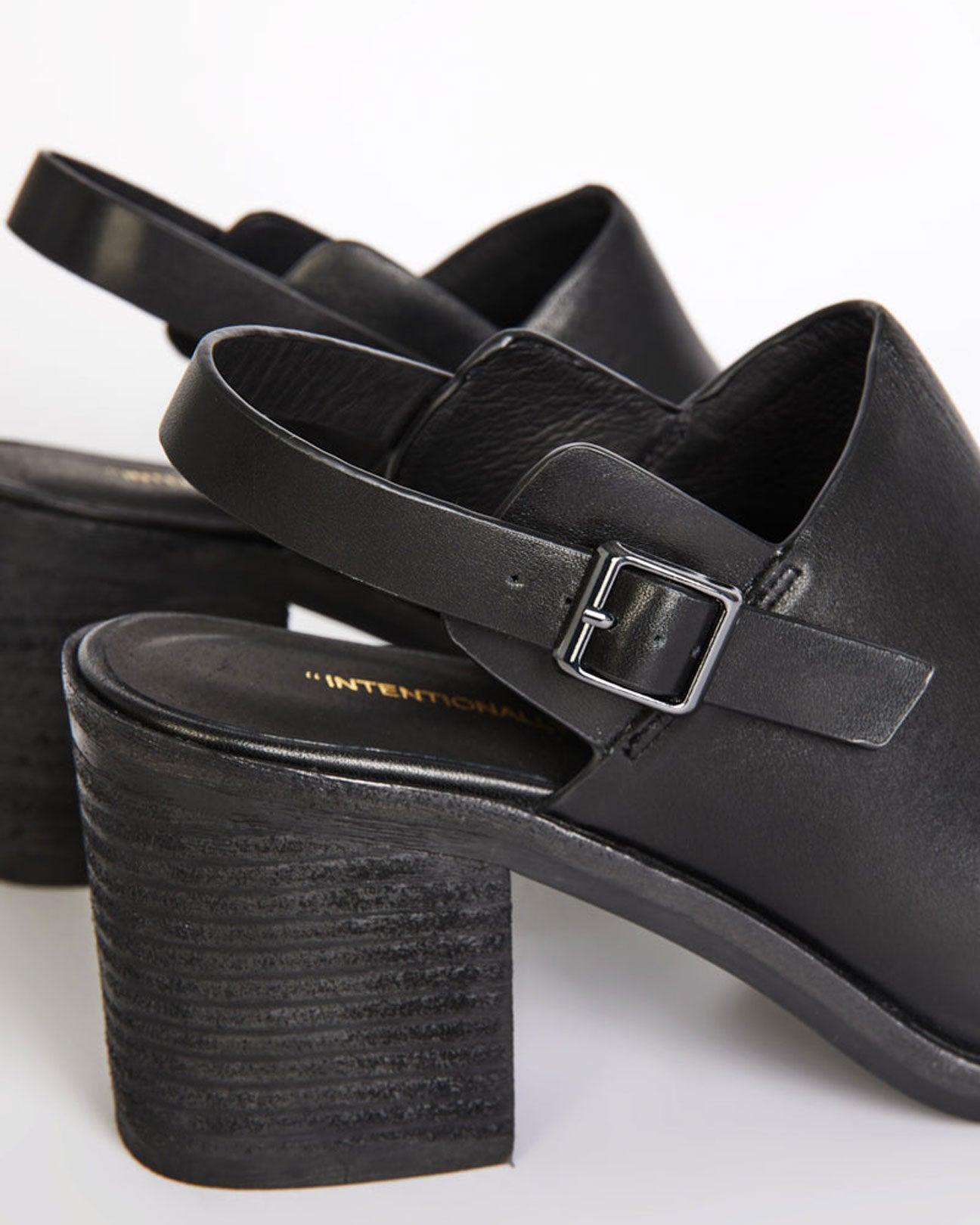 INTENTIONALLY BLANK Honcho Mule in Black available at Lahn.shop