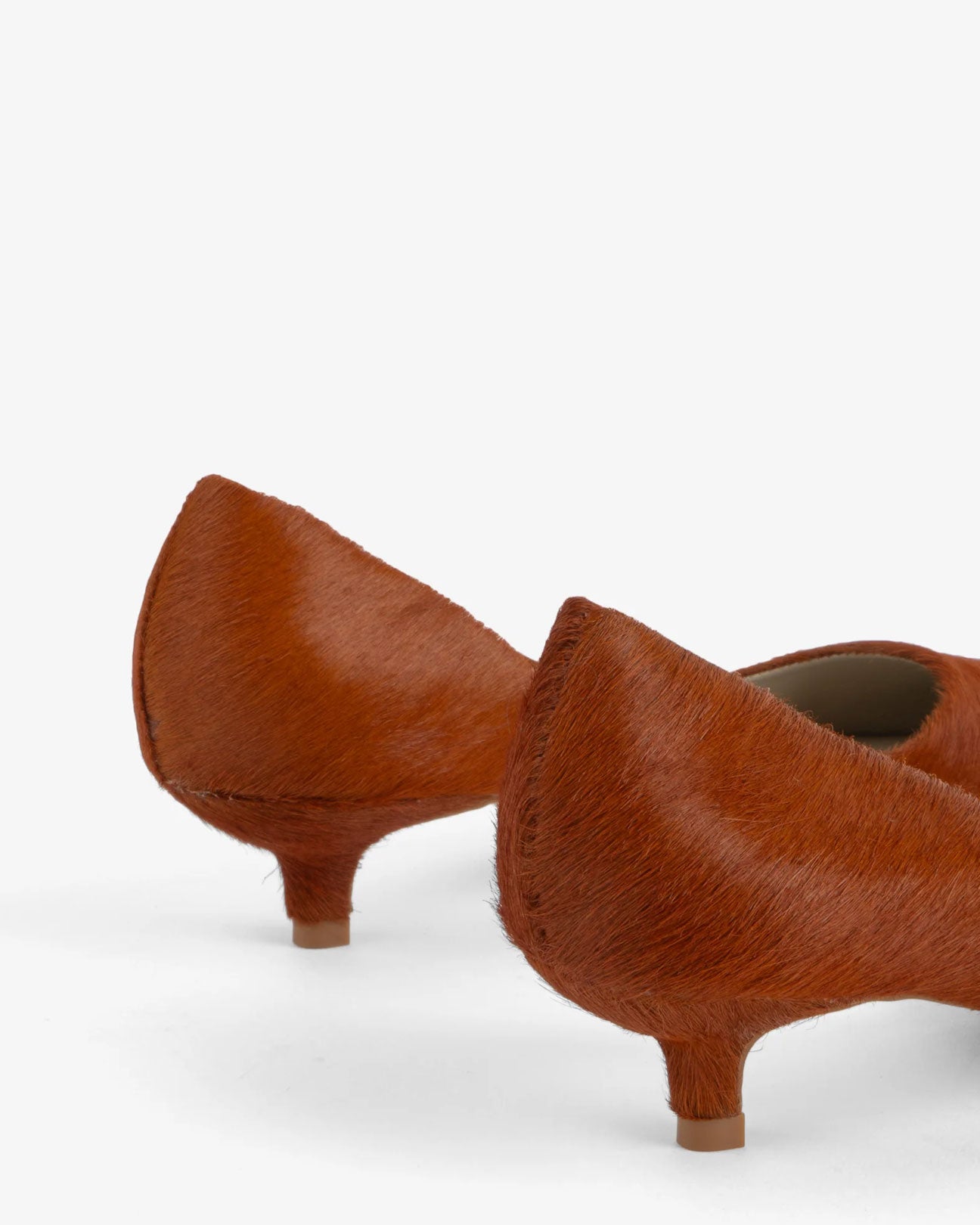 INTENTIONALLY BLANK Costa Cowhide Kitten Heel in Chestnut