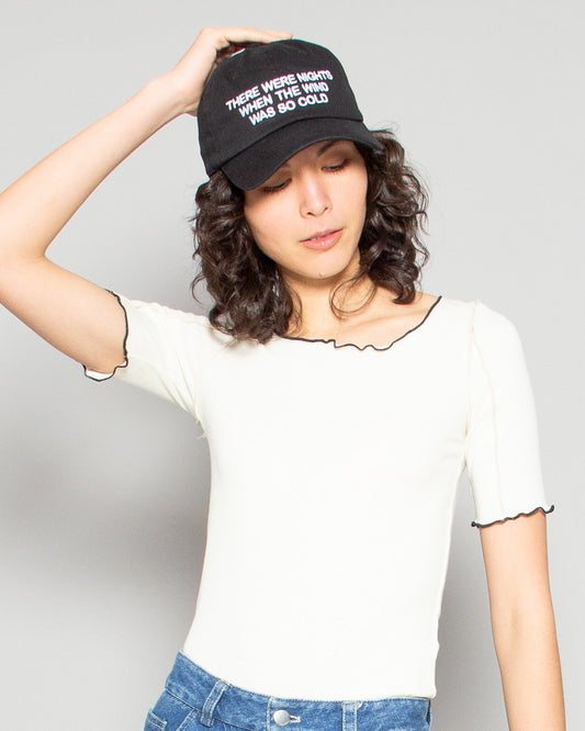 INTENTIONALLY BLANK Slogan Cap in "There Were Nights" available at Lahn.shop