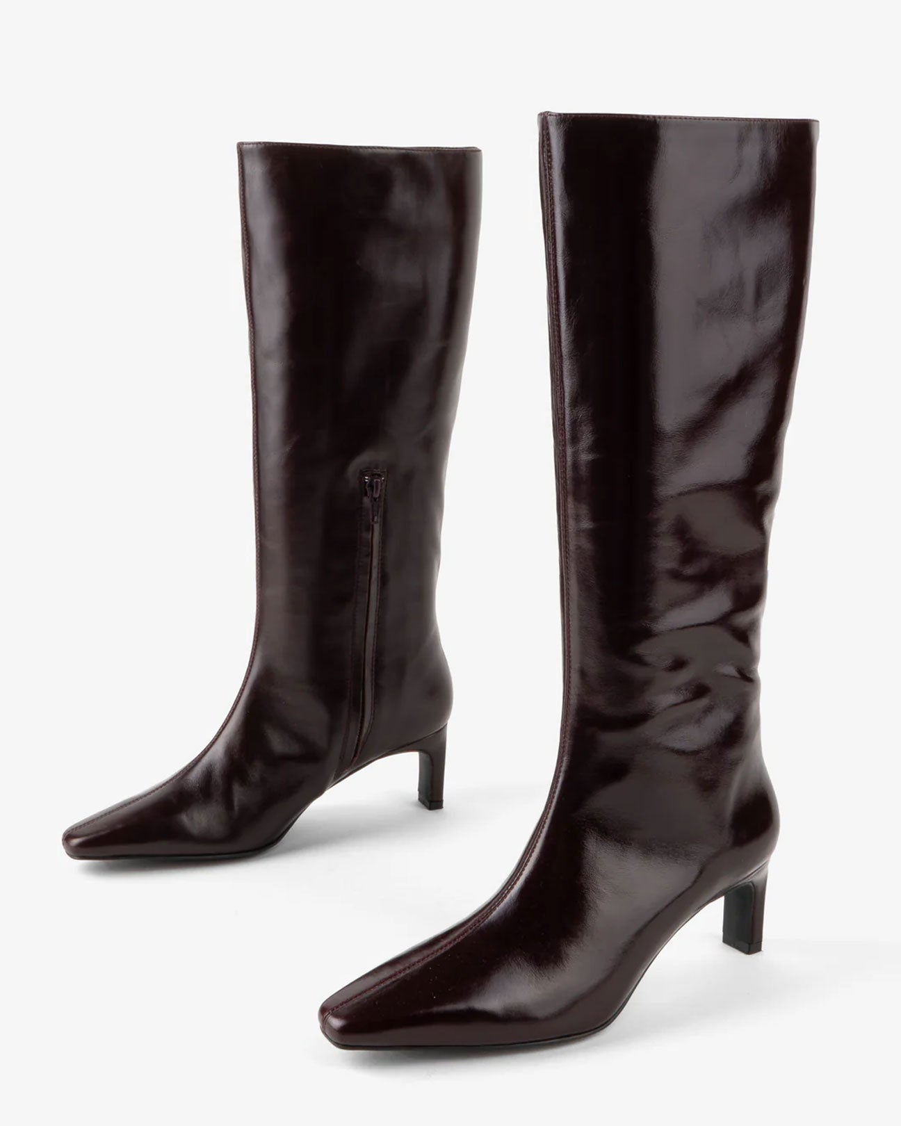 INTENTIONALLY BLANK Seville Knee High Boot in Maroon