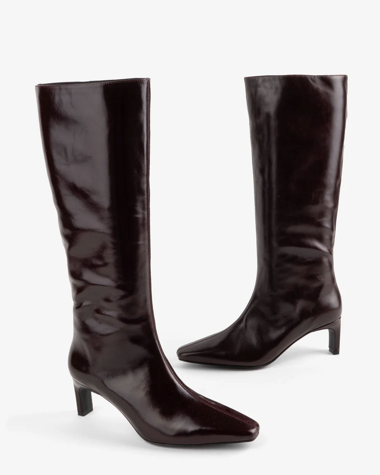 INTENTIONALLY BLANK Seville Knee High Boot in Maroon