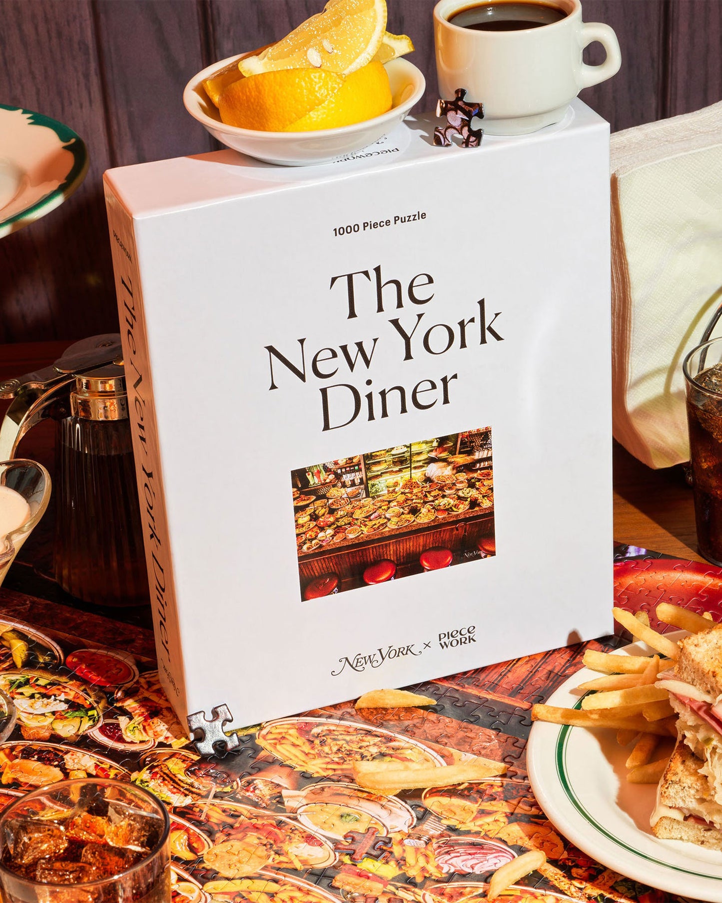 PIECEWORK 1000 Piece Puzzle in The New York Diner available at Lahn.shop