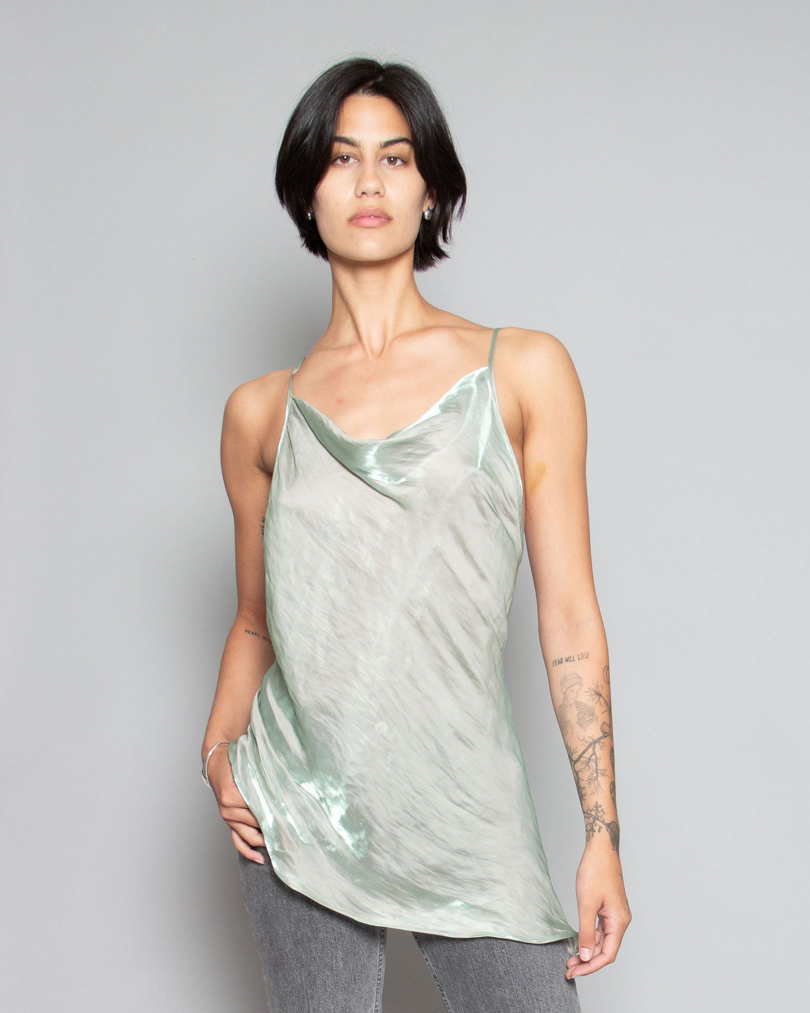 NOMIA Crossback Bias Camisole in Opal available at Lahn.shop