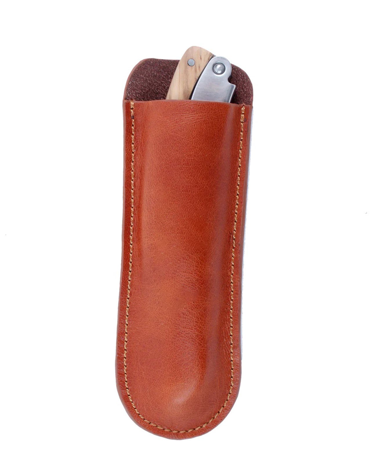 9 CHRISTOPHER Corkscrew with Leather Sleeve in Olivewood available at Lahn.shop