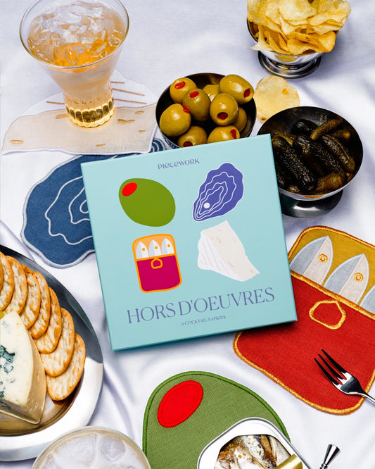 PIECEWORK Hors D'Oeuvres Cocktail Napkins (Set of 4)