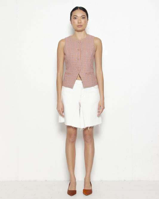 PERSONS Ilana Houndstooth Vest