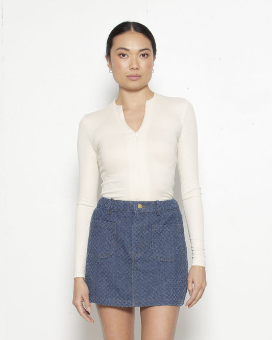 PERSONS Julia Denim Miniskirt