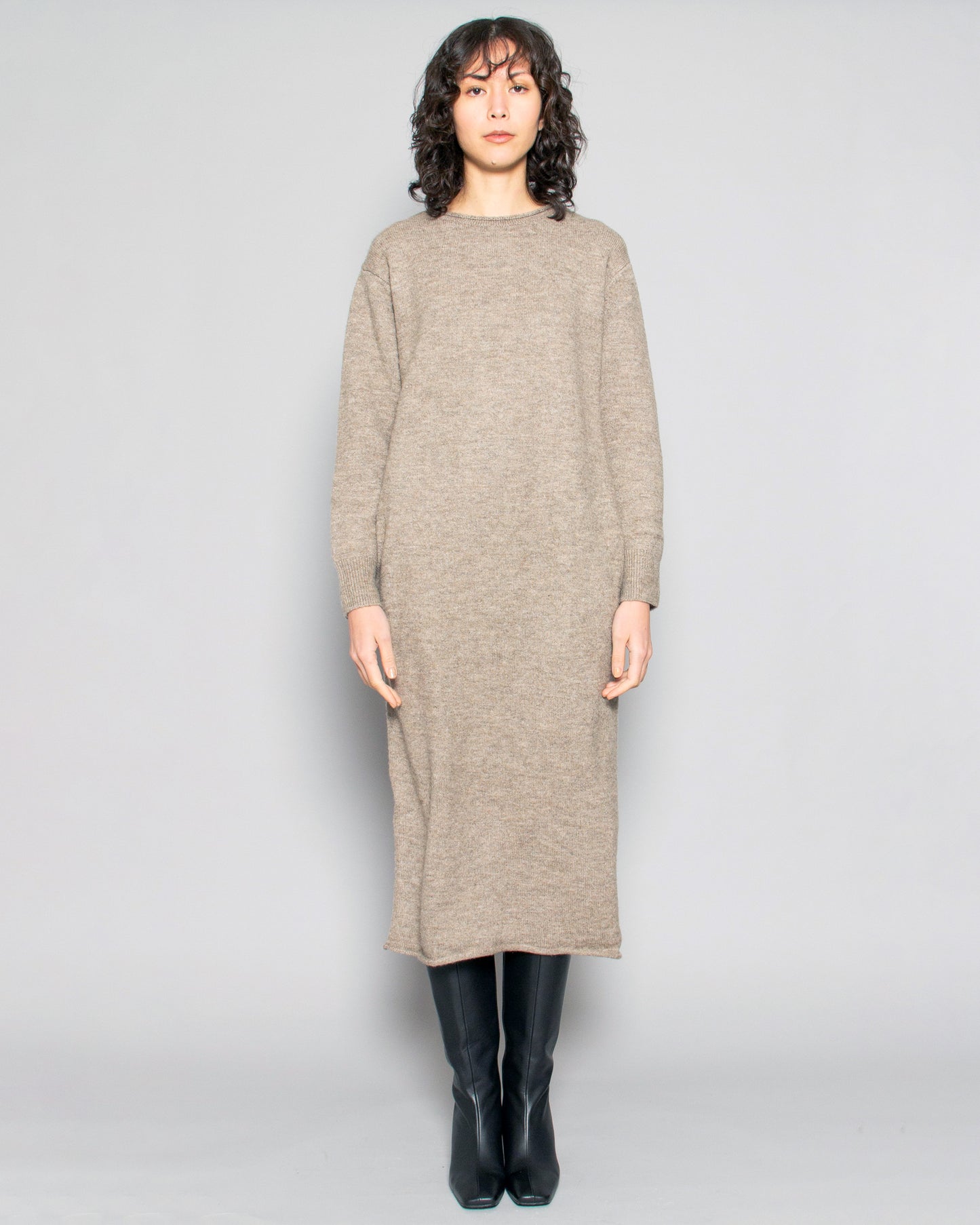 PERSONS Lars Midi Sweater Dress in Mocha available at Lahn.shop