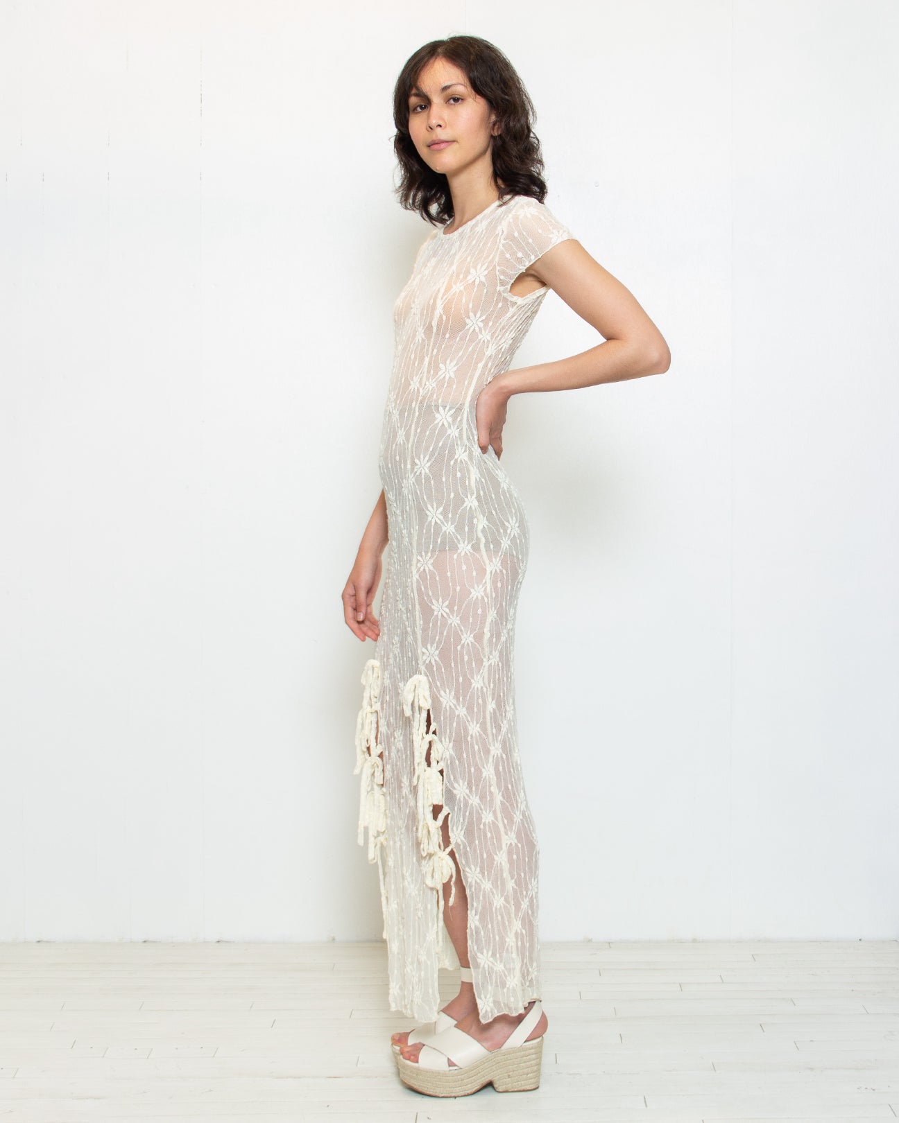 PERSONS Maisey Lace Maxi Dress in Ivory