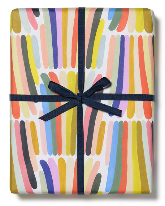 RED CAP CARDS Rainbow Stripes Gift Wrap