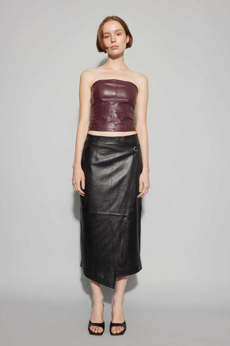 OVAL SQUARE Reflection Leather Top in Windsor Wine