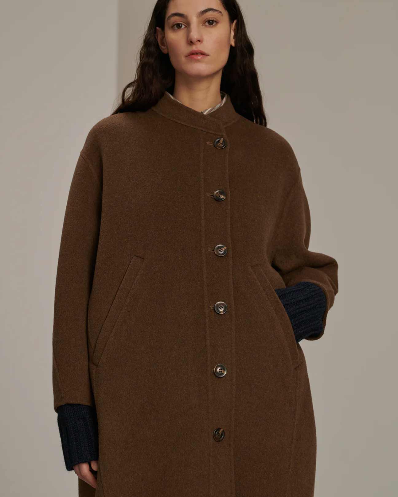 SOEUR Beaulieu Coat in Brown