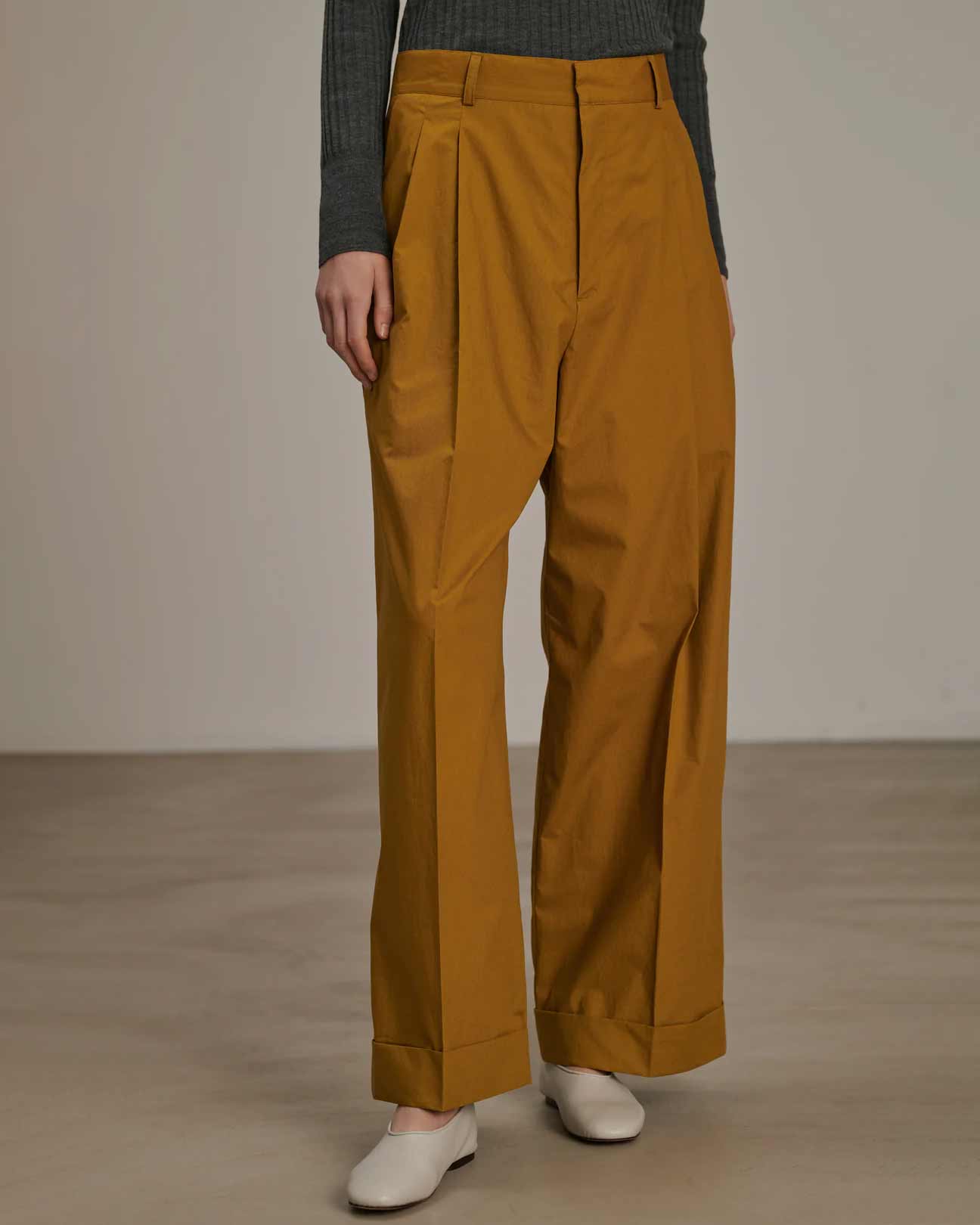 SOEUR Watson Pleated Trousers in Bronze