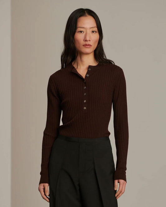 SOEUR Buffalo Pullover Jumper in Chocolat