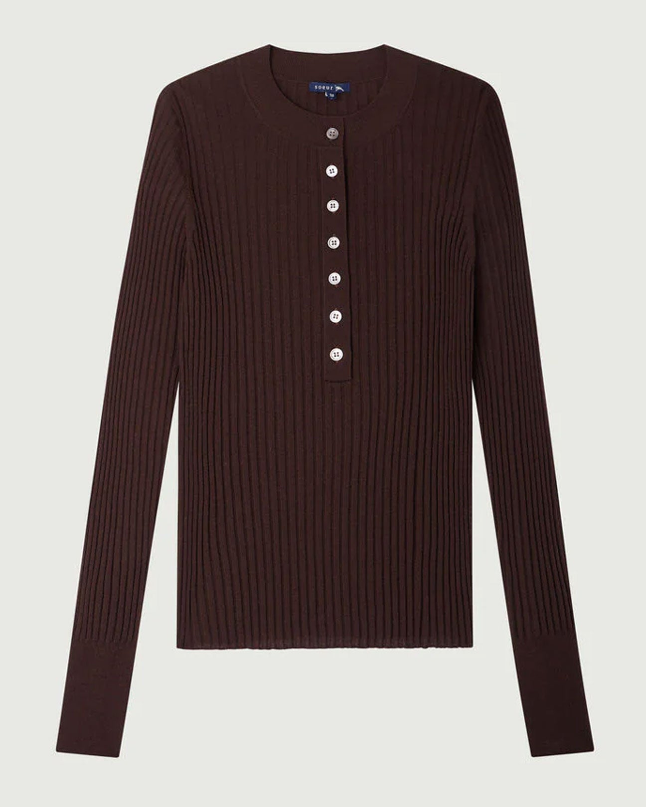 SOEUR Buffalo Pullover Jumper in Chocolat