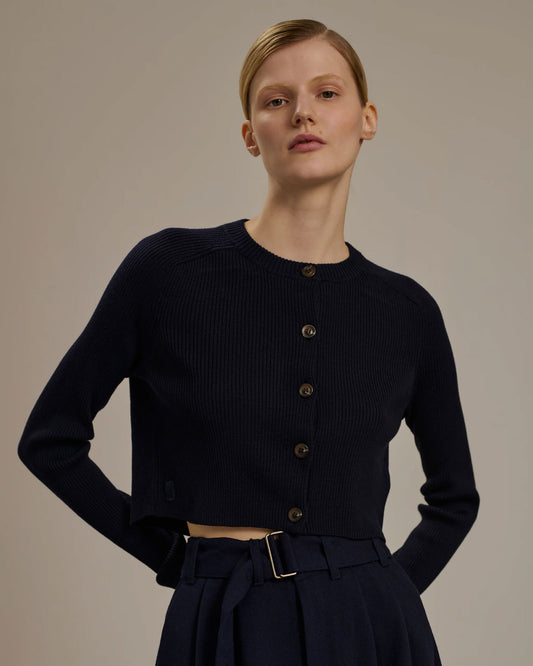 SOEUR Walden Cardigan in Navy