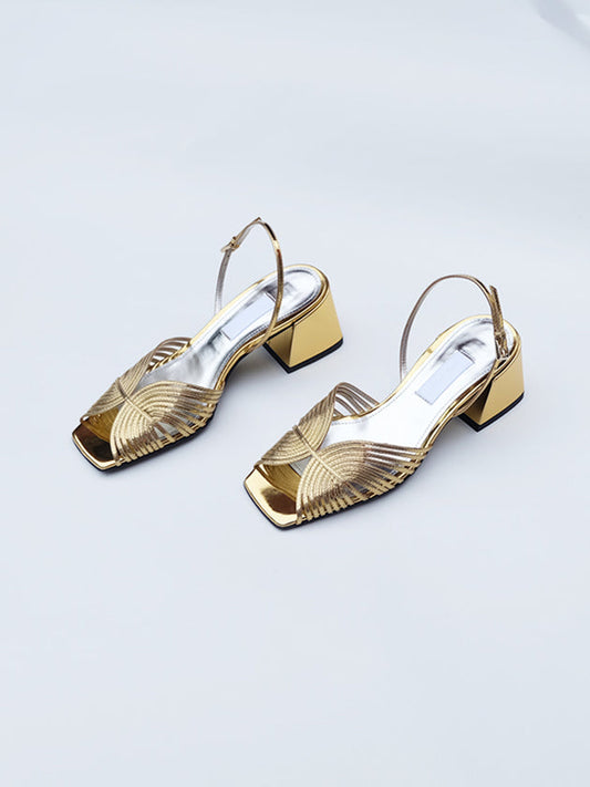 SUZANNE RAE 70s Slingback in Gold