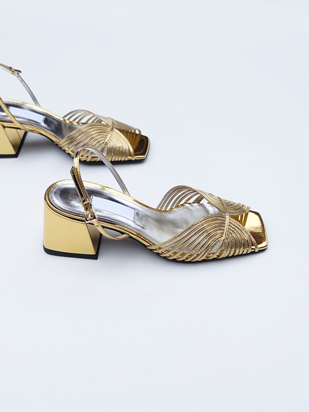 SUZANNE RAE 70s Slingback in Gold