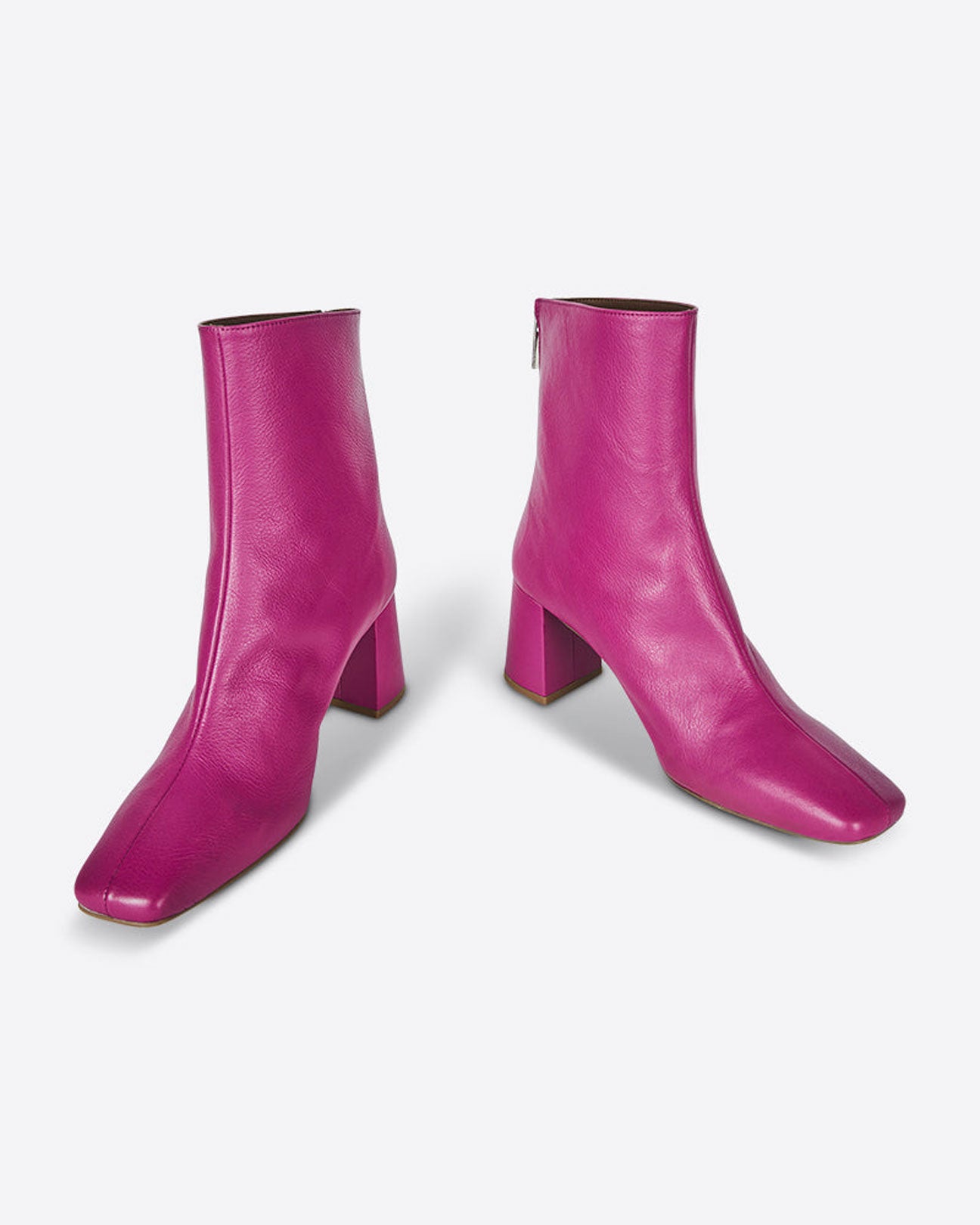 INTENTIONALLY BLANK Tabatha Leather Boots in Flamingo available at Lahn.shop