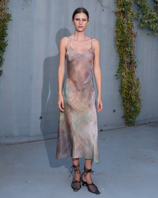 UNTITLED IN MOTION Noir Slip Dress in Naiad