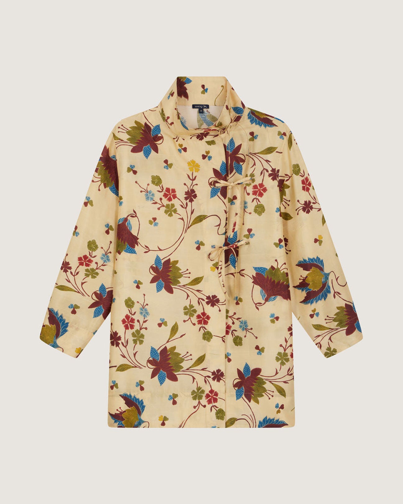SOEUR Vervein Shirt in Ecru Multi Floral available at Lahn.shop