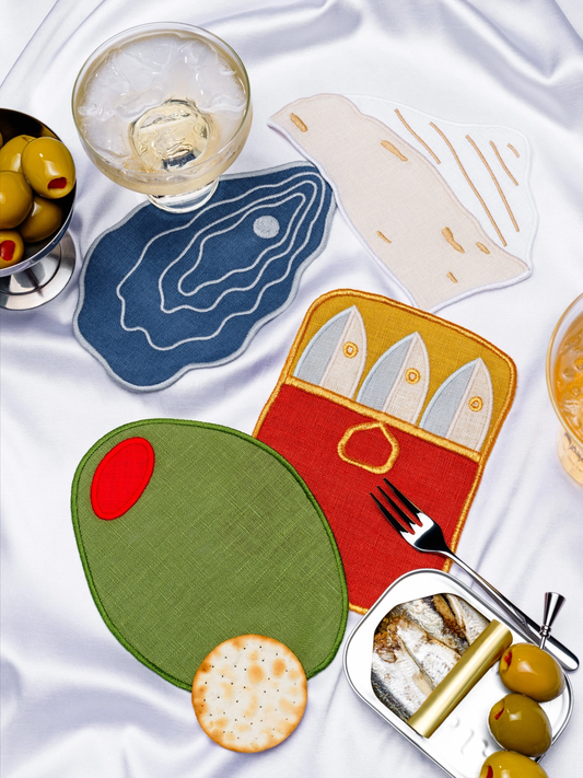 PIECEWORK Hors D'Oeuvres Cocktail Napkins (Set of 4)
