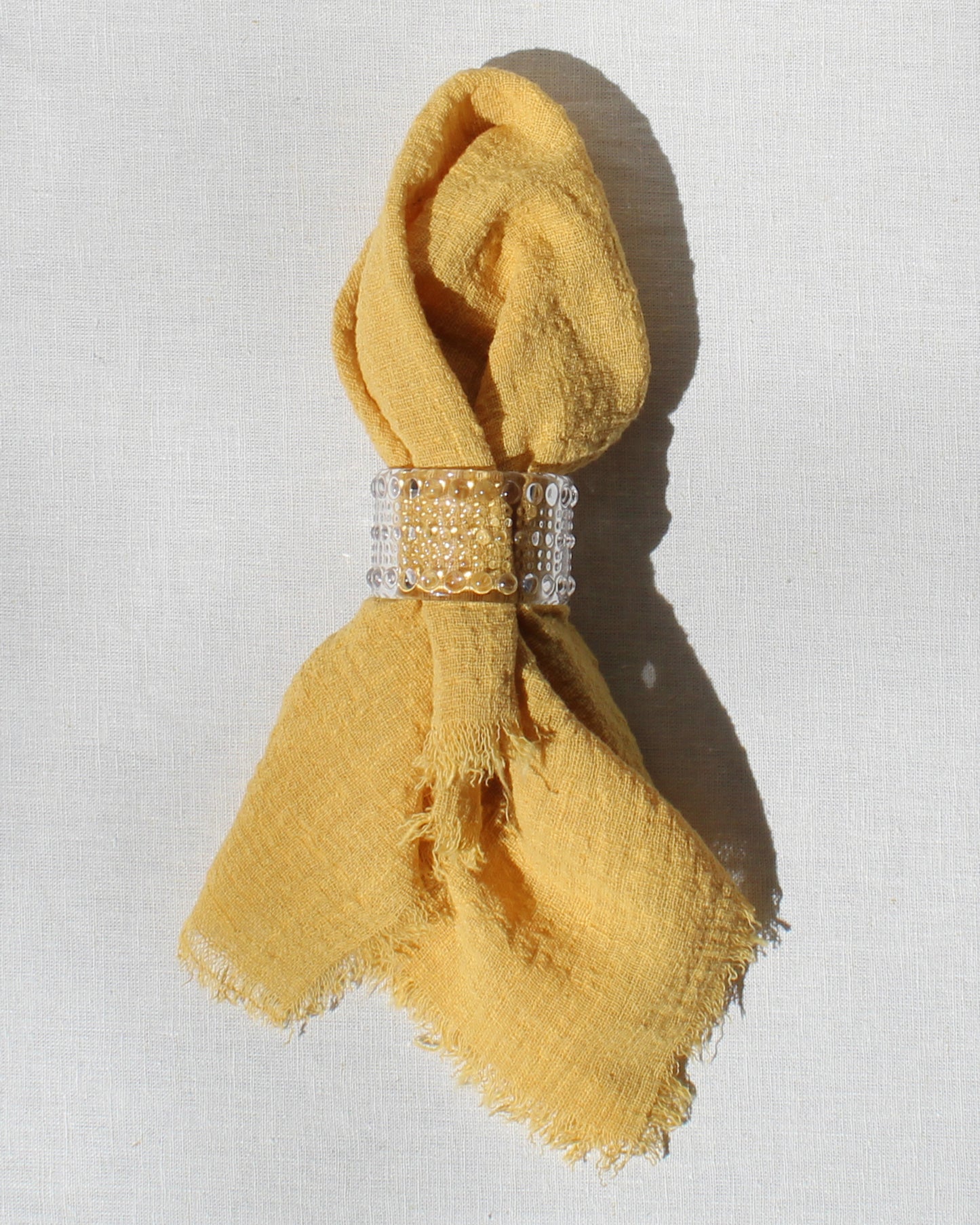 9 CHRISTOPHER Washed Linen Napkin in Mustard