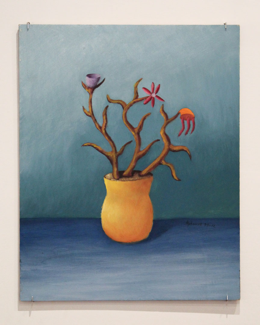 LAHN Alphonse Painting, Untitled 4 - Yellow Vase with Flowers