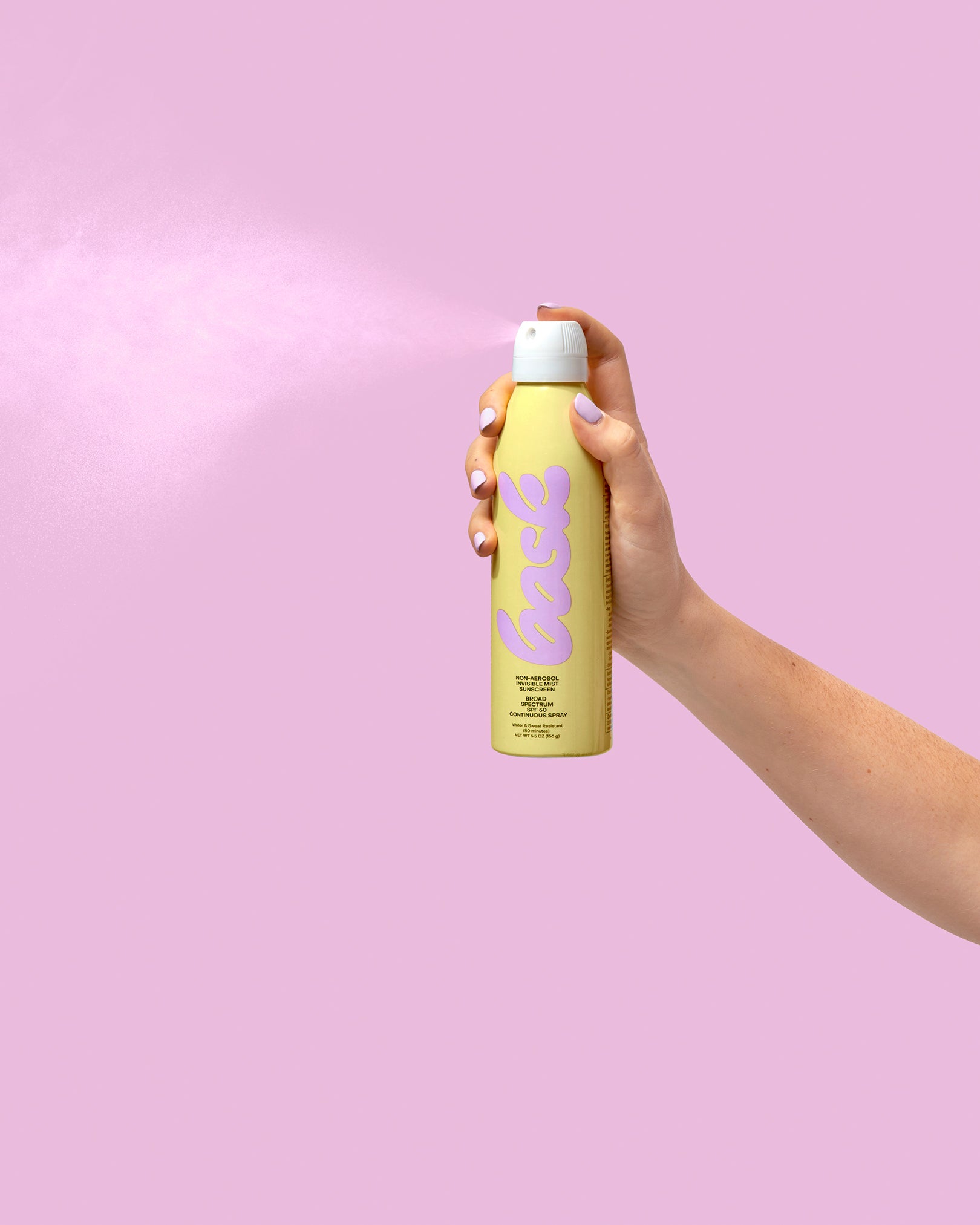 BASK Non-aerosol Invisible Mist Sunscreen in SPF 50 available at Lahn.shop