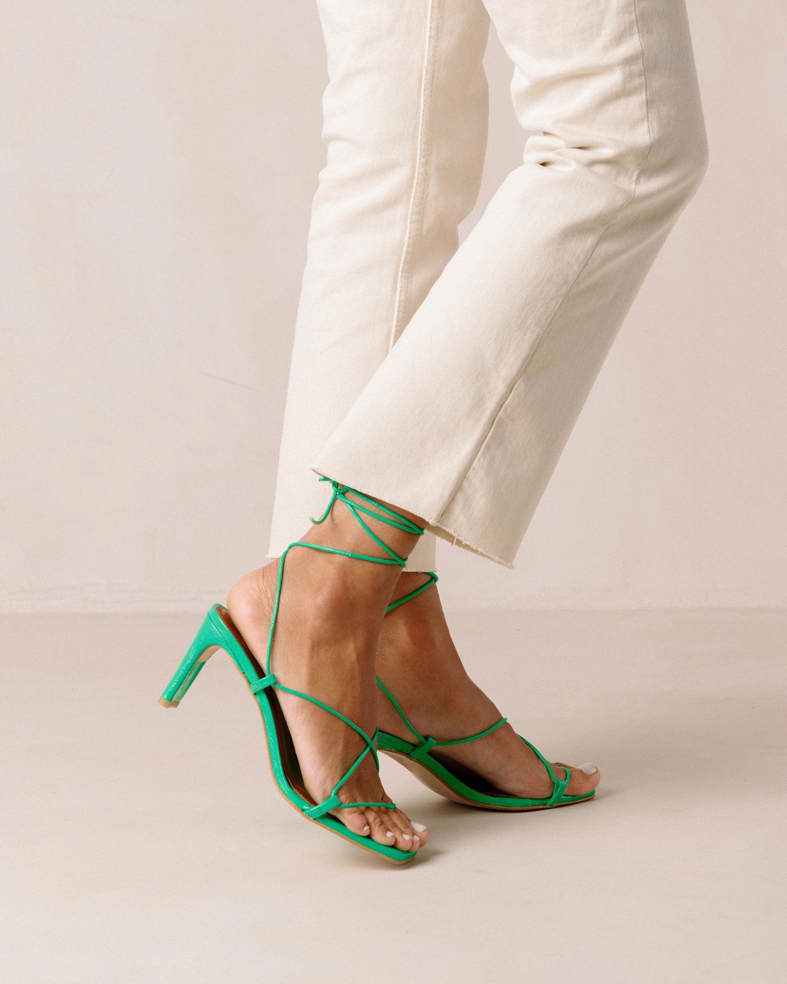 ALOHAS Bellini Sandal in Neon Green available at Lahn.shop