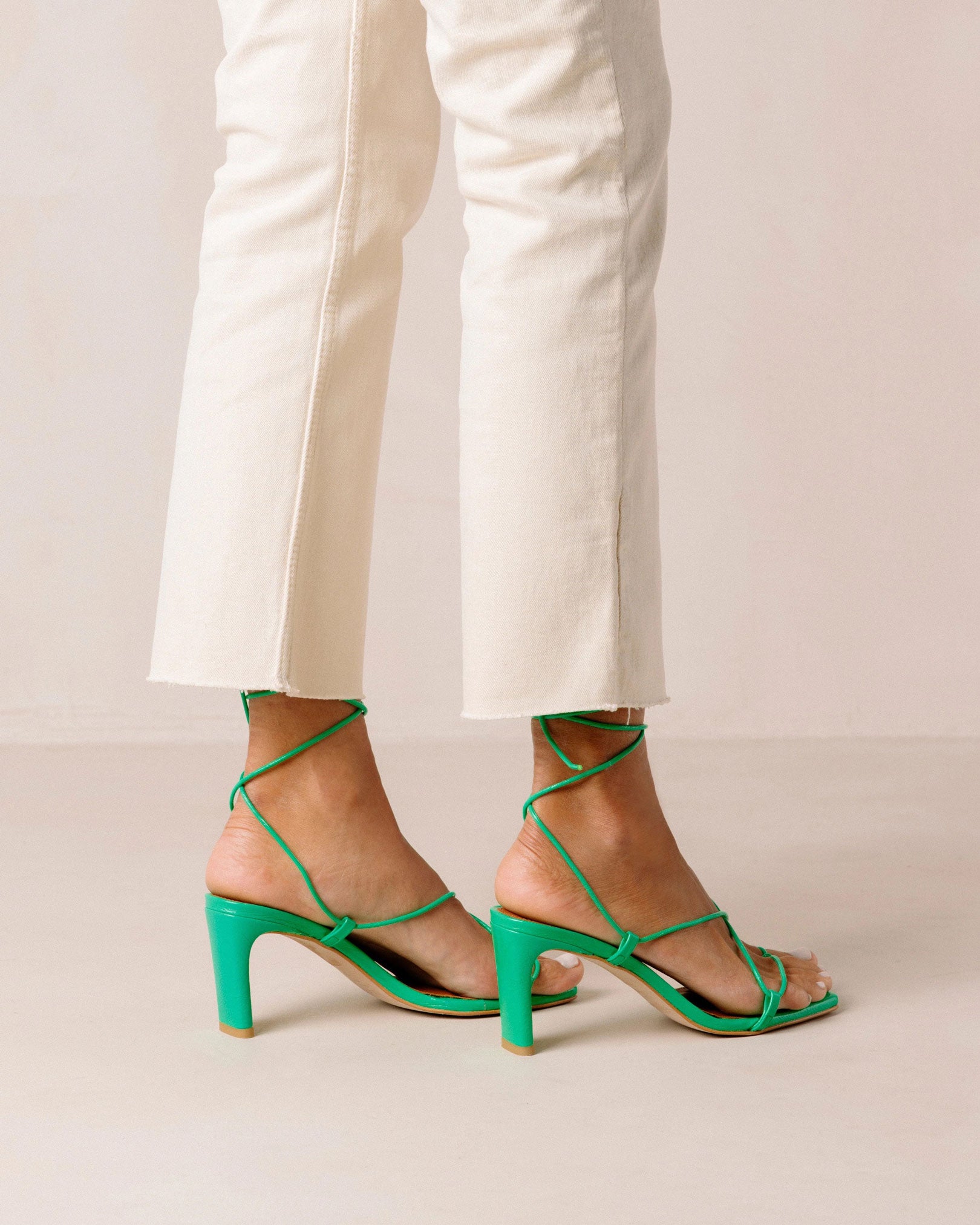 ALOHAS Bellini Sandal in Neon Green available at Lahn.shop