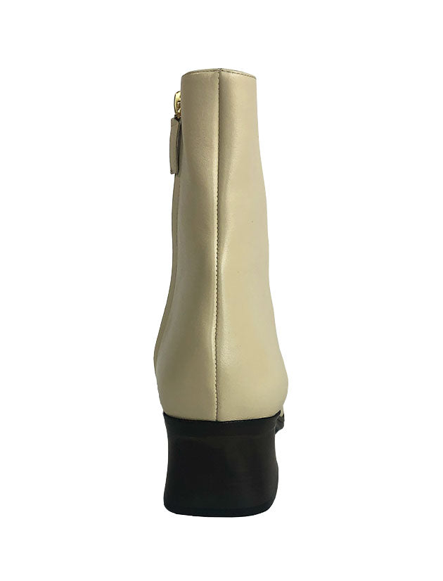 SUZANNE RAE Bitone Welt Sole Boot in Cream/Red available at Lahn.shop