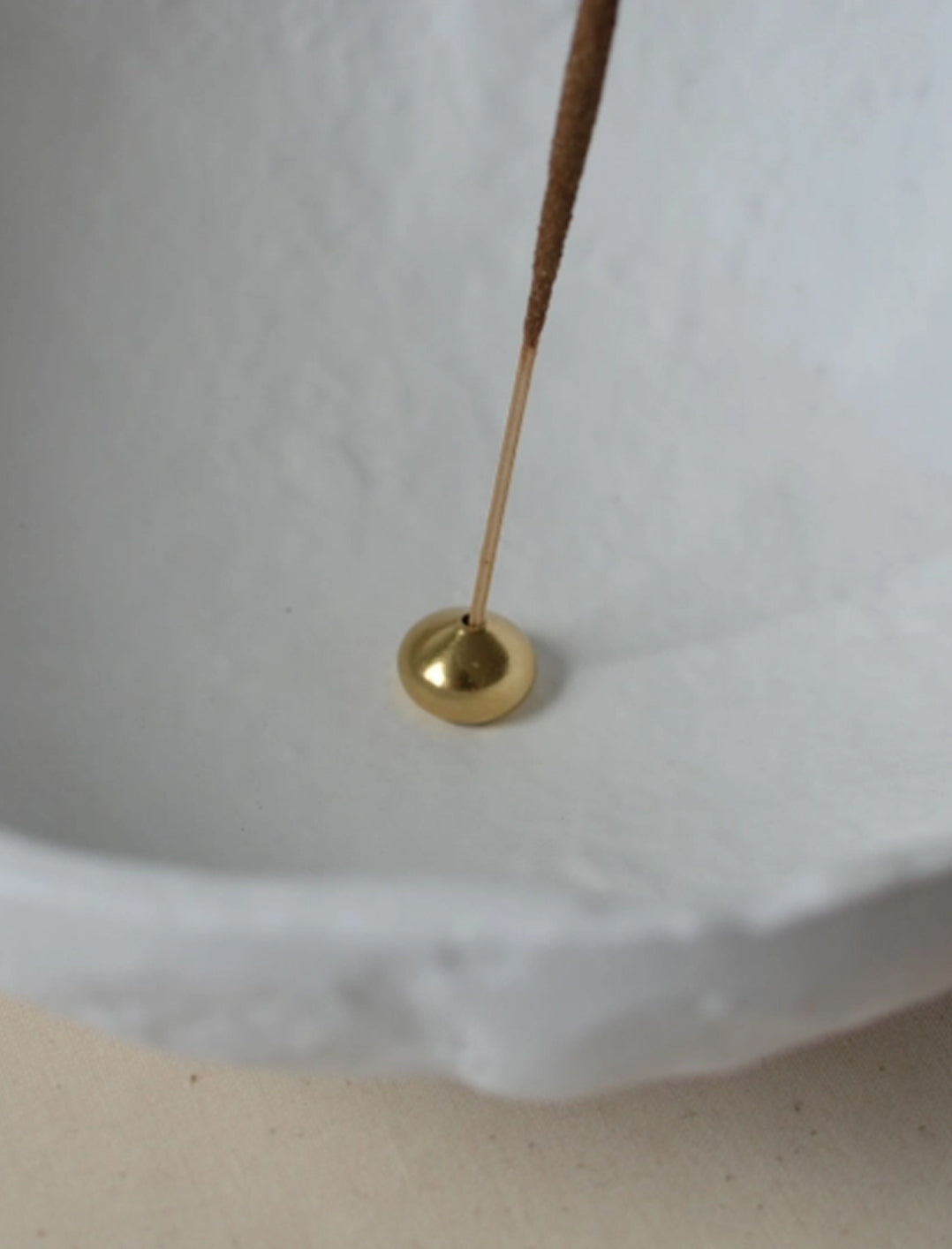 CEDAR AND MYRRH Brass Water Drop Shape Incense Holder