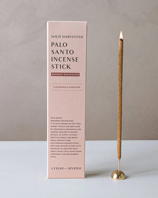 CEDAR AND MYRRH Palo Santo Incense Sticks available at Lahn.shop