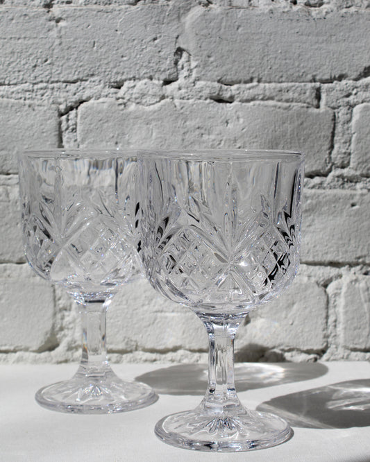9 CHRISTOPHER Pressed Crystal Glass - Set of 2 available at Lahn.shop