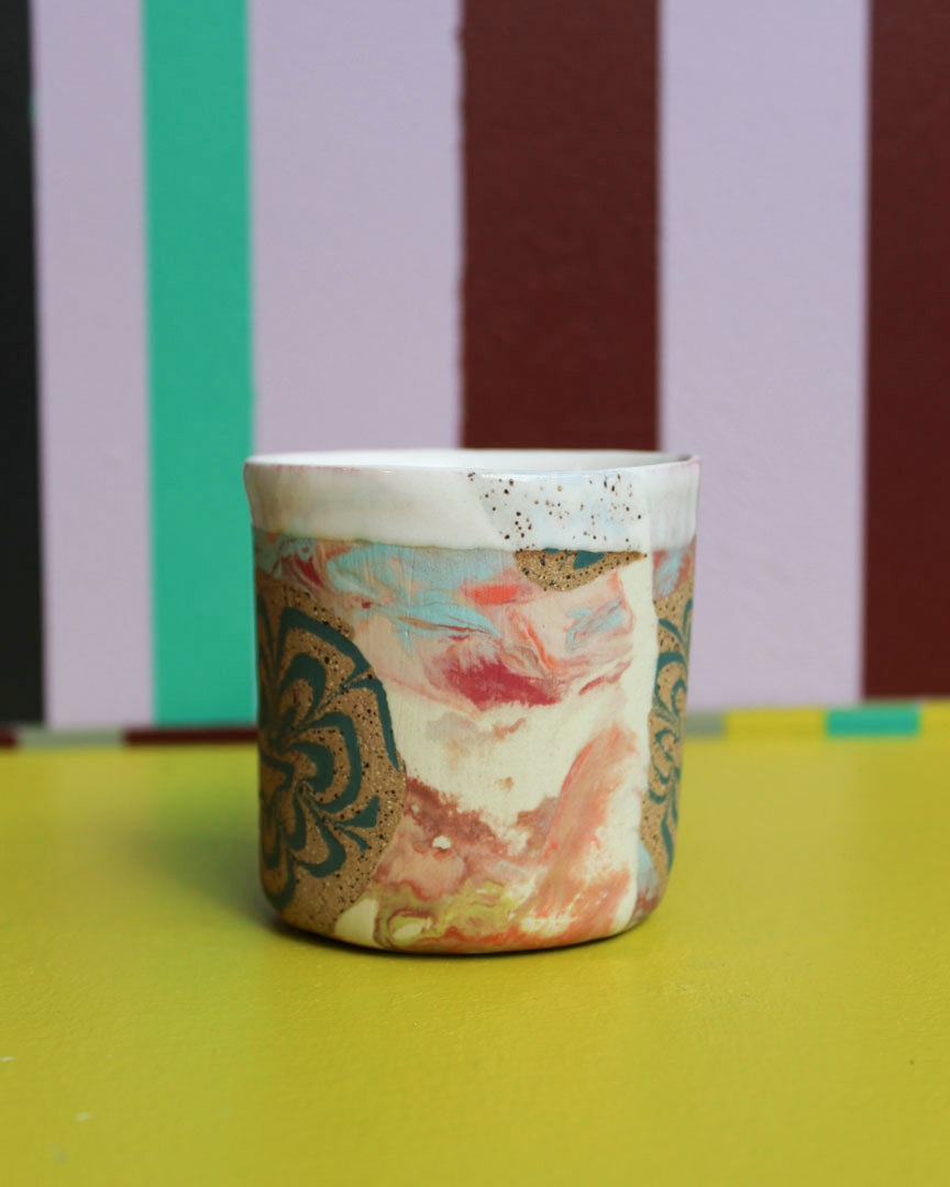 CERAMICISM X LAHN Small Ceramic Cup in Multicolor Matte