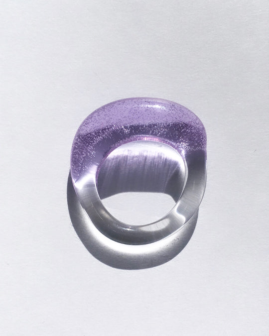 JANE D'ARENSBOURG Glass Multi Organic Band in Lilac available at Lahn.shop
