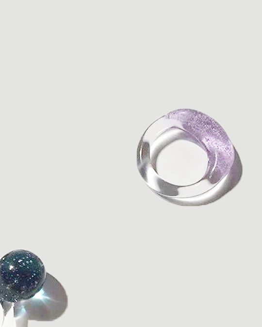 JANE D'ARENSBOURG Glass Multi Organic Band in Lilac available at Lahn.shop
