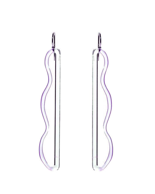 JANE D'ARENSBOURG Wave Earrings in Lilac