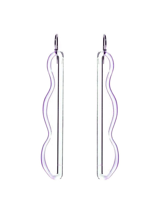 JANE D'ARENSBOURG Wave Earrings in Lilac available at Lahn.shop