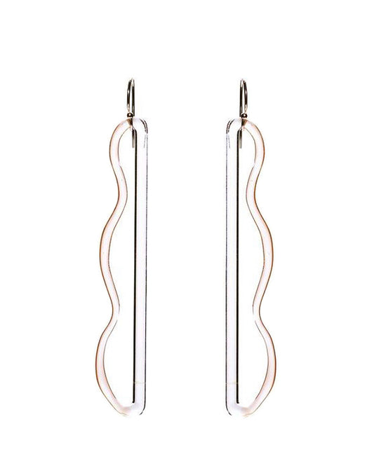JANE D'ARENSBOURG Wave Earrings in Peach available at Lahn.shop