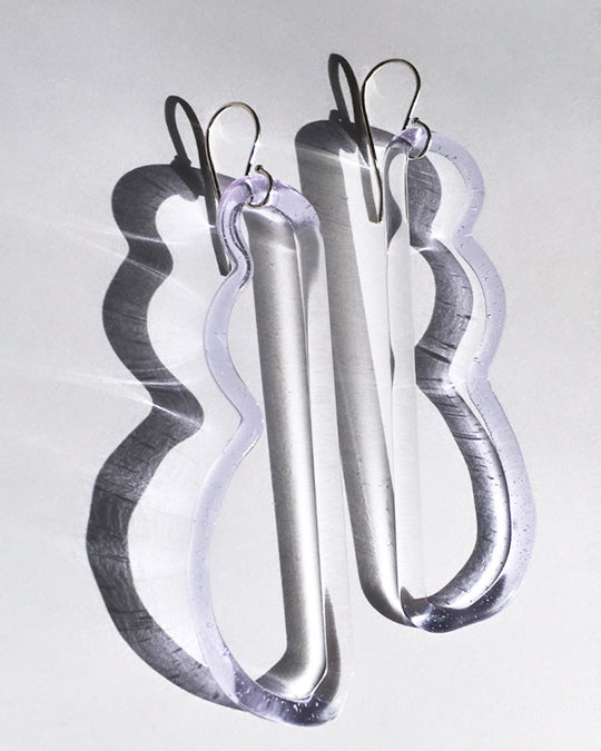 JANE D'ARENSBOURG Wave Earrings in Lilac