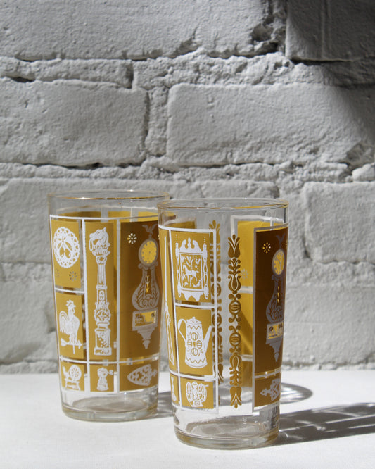 Vintage Golden Western Glasses set of 2 available at Lahn.shop
