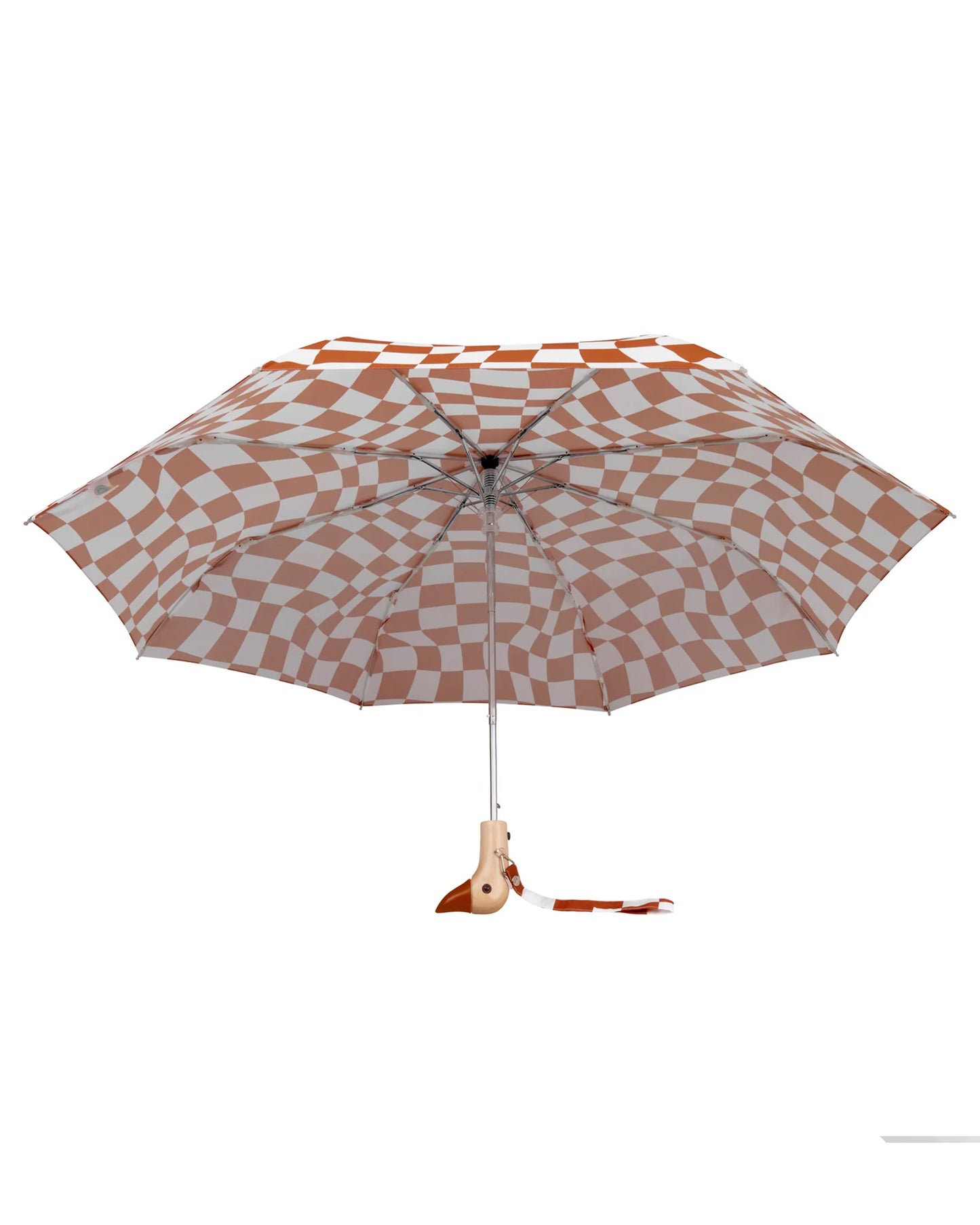 ORIGINAL DUCKHEAD Compact Umbrella in Peanut Butter Checkers