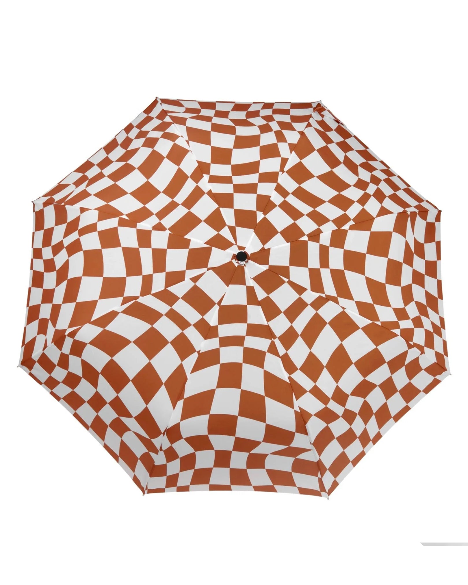 ORIGINAL DUCKHEAD Compact Umbrella in Peanut Butter Checkers available at Lahn.shop