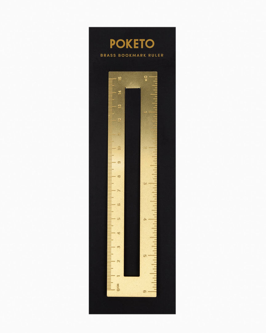 POKETO Brass Bookmark Ruler available at Lahn.shop