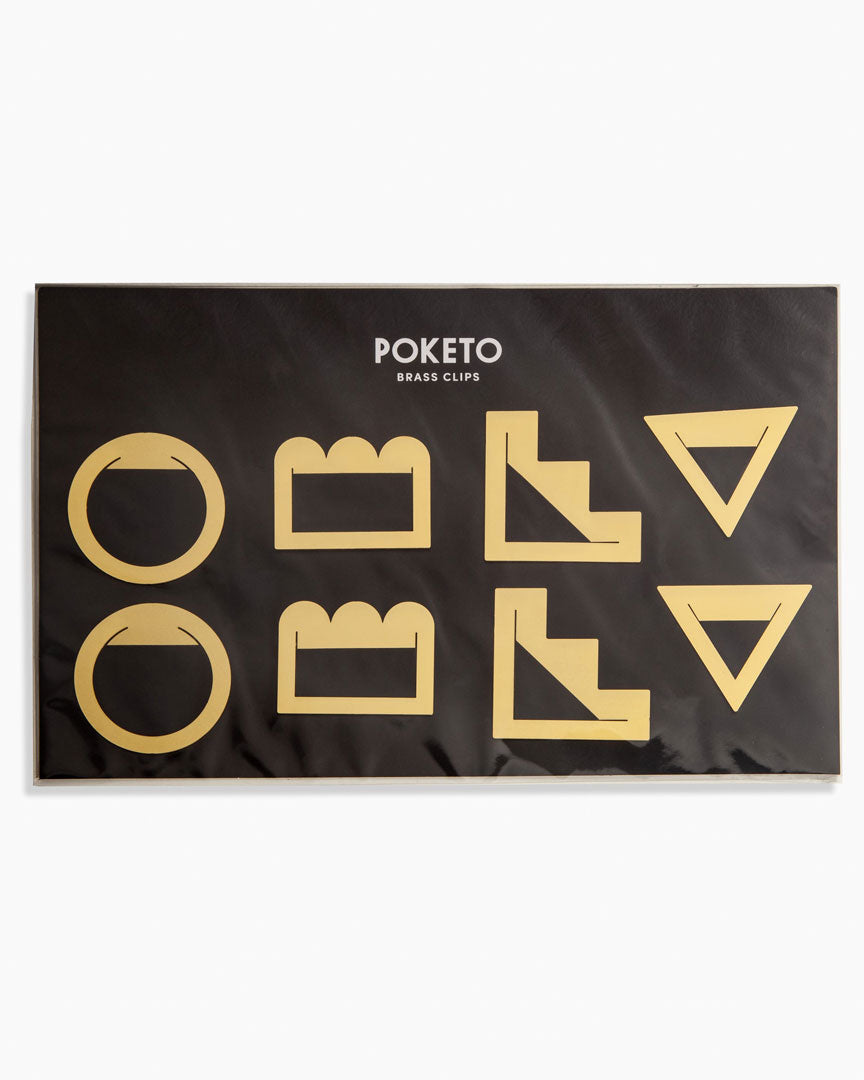 POKETO Brass Page Markers Set of 8 in Geometric available at Lahn.shop