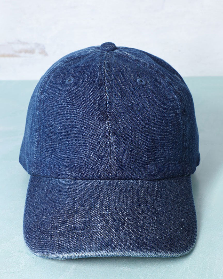 PERSONS Baseball Cap in Blue Stone Wash